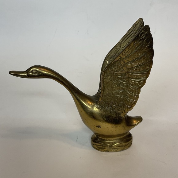 Other - Vintage Solid Brass Long Neck Swan Figurine Mid Century Modern Home Decor 6"